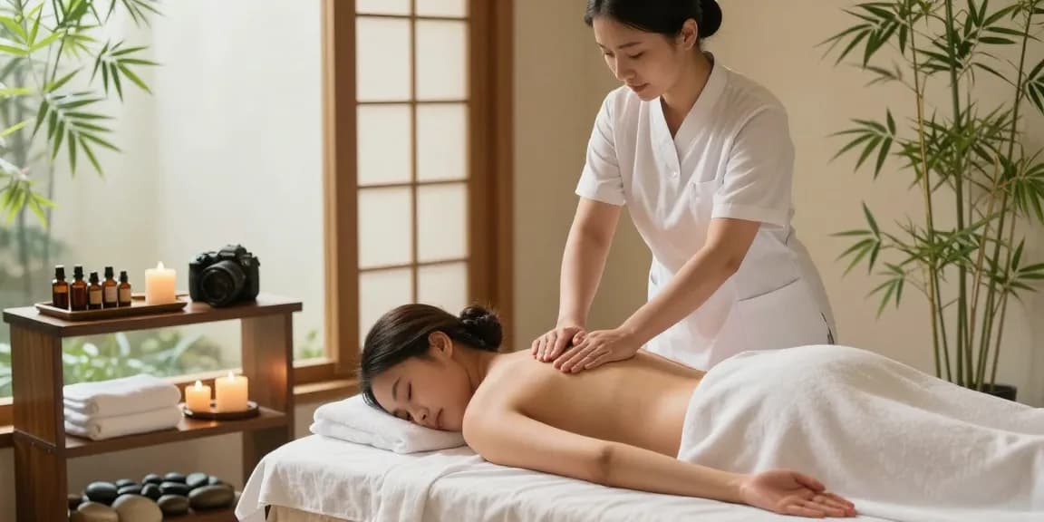 Experience 하남출장안마 with a serene massage therapy scene in a calming spa environment.